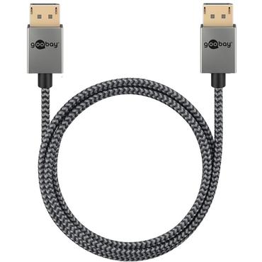 Goobay 77444 DisplayPort kabel 1 m Sort, S&oslash;lv