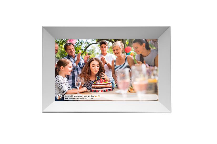 Denver PFF-1063WHITE digital fotoramme Hvid 25,6 cm (10.1") Berøringsskærm Wi-Fi