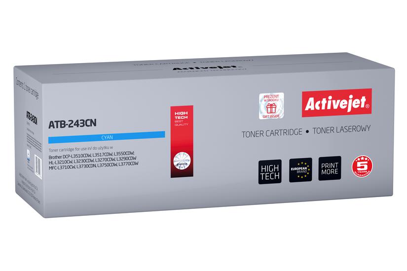 Activejet tonerkassette ATB-243CN (erstatning Brother TN-243C; Standard; 1000 sider; blå)