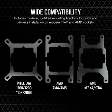 CORSAIR iCUE H150i RGB ELITE - kylsystem med vätska till processorn
