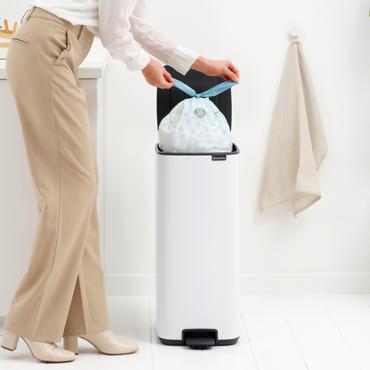 Brabantia Bo Pedal Bin 30 L Rektangulær Stål Hvid