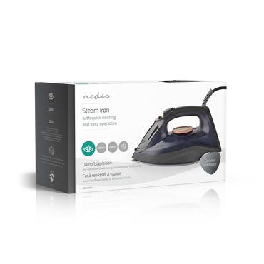 Nedis Steam Iron | 2200 W | 25 g/m | Steam shot | Ceramic | 0.26 l