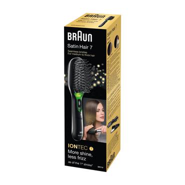 Braun Satin Hair 7 Voksen Paddle h&aring;rb&oslash;rste Sort 1 stk
