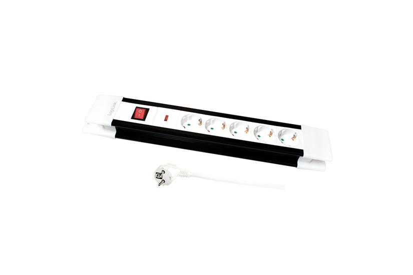 LogiLink LPS211 stikd&aring;se 3 m 5 AC stikkontakt(er) Indend&oslash;rs Sort, Hvid