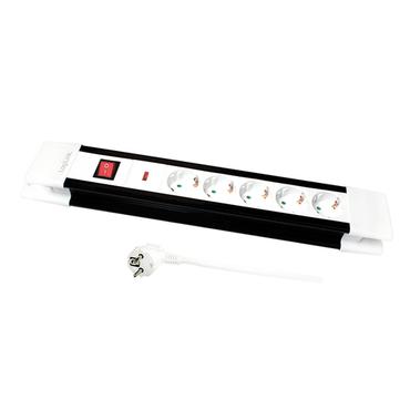 LogiLink LPS211 stikd&aring;se 3 m 5 AC stikkontakt(er) Indend&oslash;rs Sort, Hvid