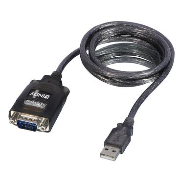 Lindy 42686 serielkabel Sort 1,1 m USB Type-A DB-9