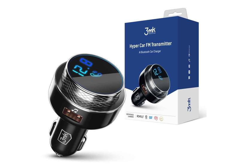 3MK Hyper Car FM Transmitter 87,5 - 99,8 MHz USB Sort