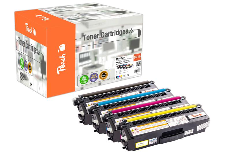 Peach PT1047 tonerpatron 4 stk Kompatibel Sort, Blå, Magenta, Gul