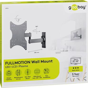 Goobay 49714 tv-beslag 106,7 cm (42") Sort