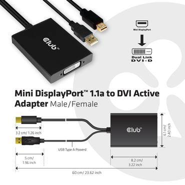 Club 3D - DisplayPort-/ DVI-adapter - 60 cm