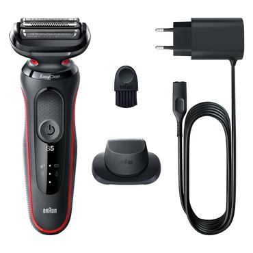 Braun Series 5 51-R1200S barbermaskine til ham Folie shaver Trimmer Sort, R&oslash;d
