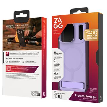 ZAGG Sedona Snap Kickstand mobiltelefon etui 16 cm (6.3") Cover Lilla
