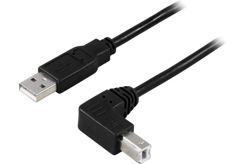 DELTACO - USB-kabel - USB till USB typ B - 1 m