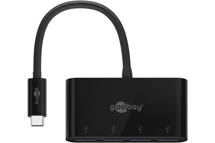 Goobay 61073 interface hub USB Type-C 5000 Mbit/s Sort