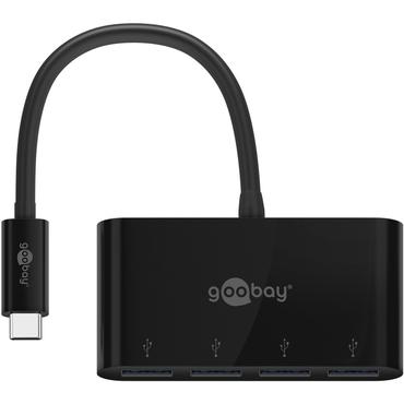 Goobay 61073 interface hub USB Type-C 5000 Mbit/s Sort