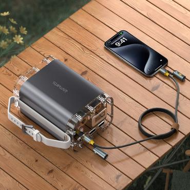 4smarts 3in1 USB-C Kabelset Explorer 240W 1,5m schwarz