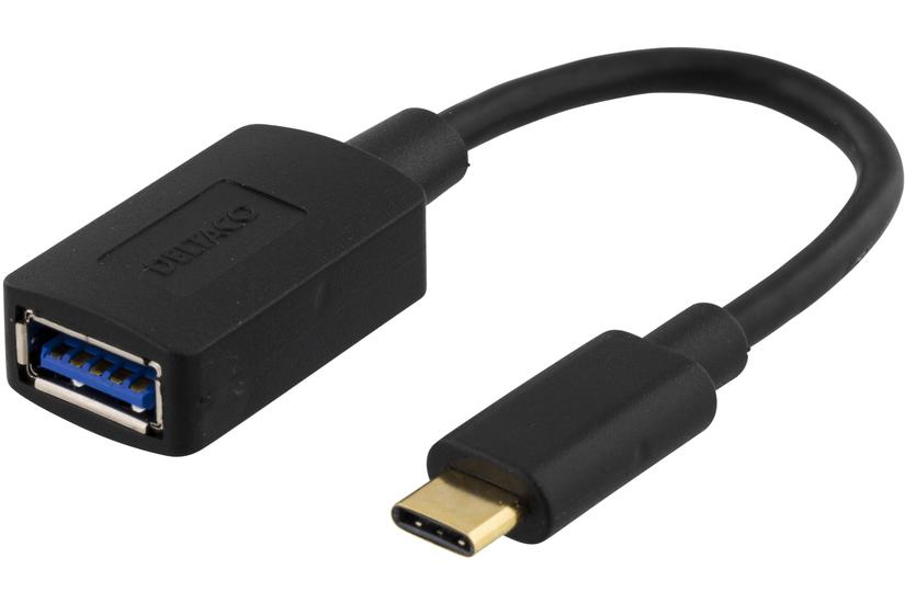 DELTACO USBC-1204 - USB typ C-adapter - USB typ A till 24 pin USB-C - 15 cm