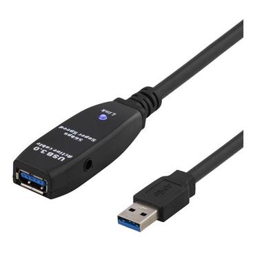 DELTACO USB3-1004 - USB-f&ouml;rl&auml;ngningskabel - USB typ A till USB typ A - 7 m