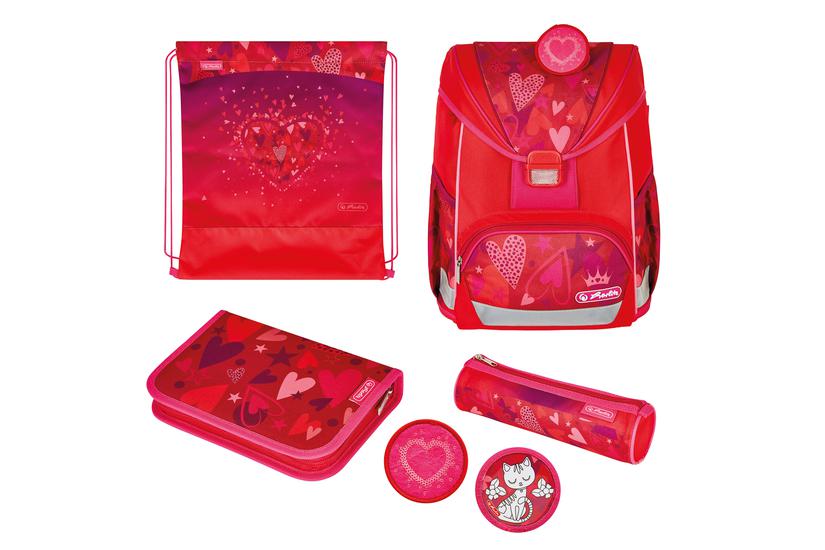 Herlitz Ultralight Plus Sweet Hearts Skoletaskesæt Pige Polyester Rød