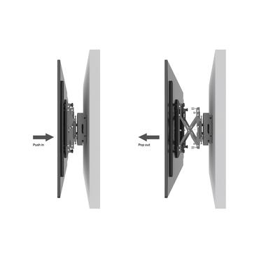 Multibrackets M Pro Series MBW1U monteringssats - justerbar, en sida - f&ouml;r LCD-display - v&auml;ggl&aring;da - svart