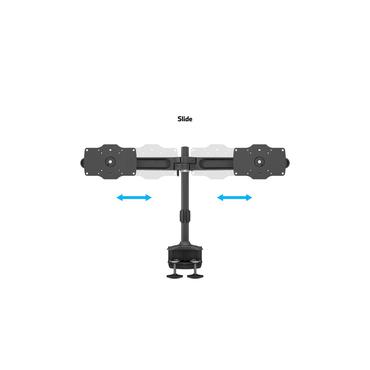 Multibrackets M monteringssats - dubbel skrivbordsfäste - för 2 monitorer - svart