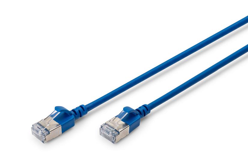 DIGITUS Patchkabel CAT 6A F/FTP Slim 1,00m blau