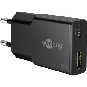 USB-C&trade; PD GaN Dual Fast Charger Slim (30 W)