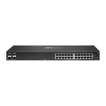 HPE Aruba Networking CX 6100 24G 4SFP+ Switch Administreret L3 Gigabit Ethernet (10/100/1000) 1U Sort
