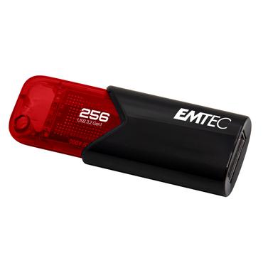 Emtec Click Easy USB-nøgle 256 GB USB Type-A 3.2 Gen 1 (3.1 Gen 1) Sort, Rød