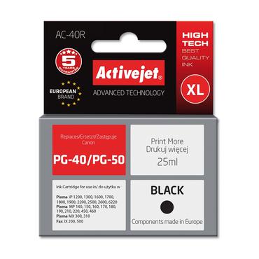Activejet AC-40R Ink (erstatning for Canon PG-40; Premium; 25 ml; sort)