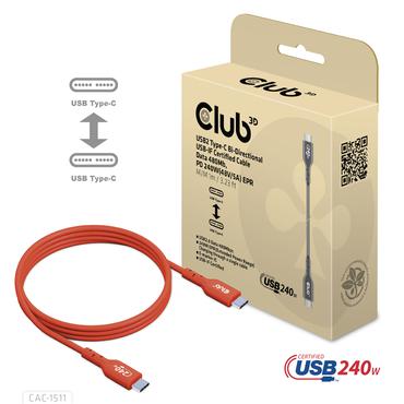 Club 3D - USB Type-C kabel - 24 pin USB-C til 24 pin USB-C - 4 m
