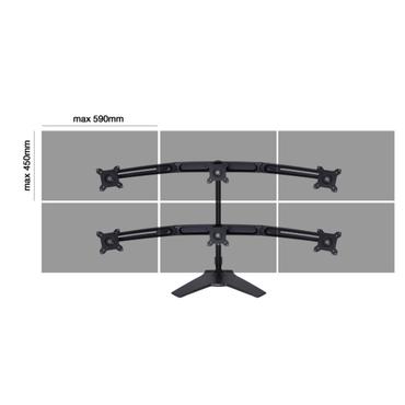 Multibrackets M VESA Desktopmount Triple Arm Expansion Kit - monteringskomponent - för 3 LCD-bildskärmar - svart
