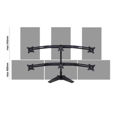 Multibrackets M VESA Desktopmount Triple Arm Expansion Kit - monteringskomponent - för 3 LCD-bildskärmar - svart