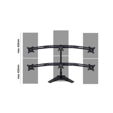 Multibrackets M VESA Desktopmount Triple Arm Expansion Kit - monteringskomponent - för 3 LCD-bildskärmar - svart