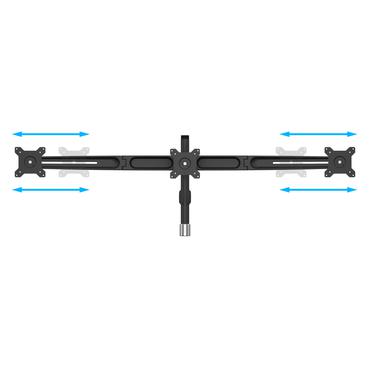 Multibrackets M VESA Desktopmount Triple Arm Expansion Kit - monteringskomponent - för 3 LCD-bildskärmar - svart