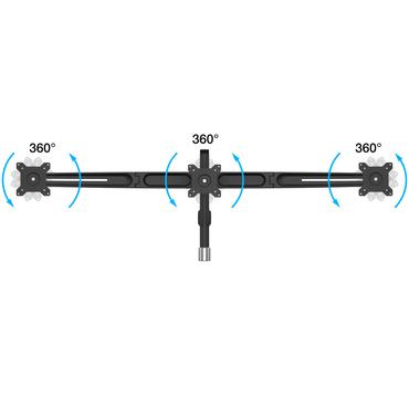 Multibrackets M VESA Desktopmount Triple Arm Expansion Kit - monteringskomponent - för 3 LCD-bildskärmar - svart