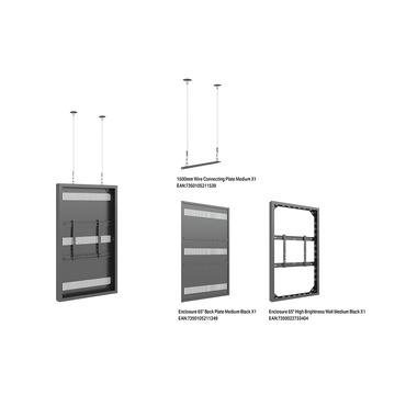 Multibrackets M Pro Series h&ouml;lje - f&ouml;r platt panel - h&ouml;g ljusstyrka, tr&aring;d, medel - svart