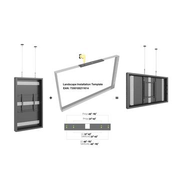 Multibrackets M Pro Series h&ouml;lje - f&ouml;r platt panel - h&ouml;g ljusstyrka, tr&aring;d, medel - svart