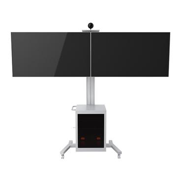 Multibrackets M Public Display Stand 180 Dual MediaBox4 st&auml;ll - f&ouml;r 2 LCD-bildsk&auml;rmar - silver