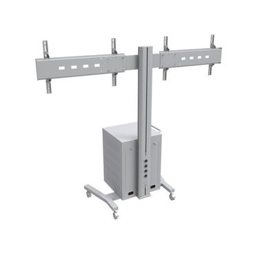 Multibrackets M Public Display Stand 180 Dual MediaBox4 st&auml;ll - f&ouml;r 2 LCD-bildsk&auml;rmar - silver
