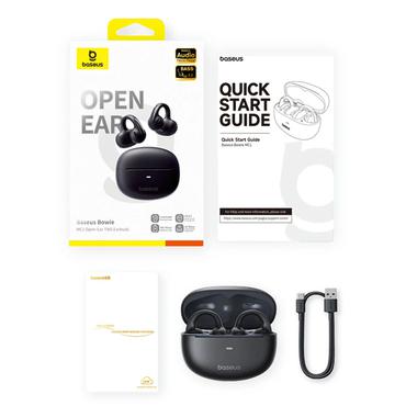 Baseus Bowie MC1 Headset True Wireless Stereo (TWS) Open-ear Opkald/musik Bluetooth Sort