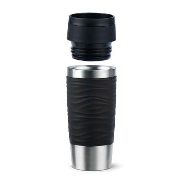 EMSA Travel Mug Waves 36 ml Sort, Rustfrit stål