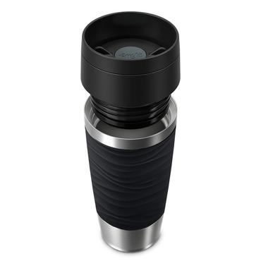 EMSA Travel Mug Waves 36 ml Sort, Rustfrit stål