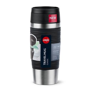 EMSA Travel Mug Waves 36 ml Sort, Rustfrit stål