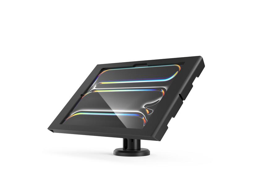 Compulocks iPad Pro M4 13" (2024), Apex Enclosure Tilting Stand 4" monteringssats - synliga kameror och sensorer fram/bak - f&ouml;r surfplatta - svart