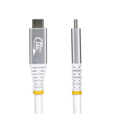 StarTech.com CC150CM80GUSB4CABLEW USB-kabel USB4 Gen 4x2 1,5 m USB C Hvid