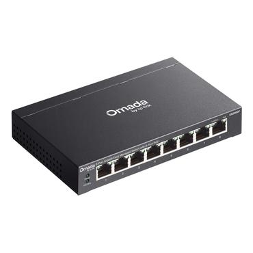TP-Link Omada ES208GP netværksswitch Administreret L2 Gigabit Ethernet (10/100/1000) Strøm over Ethernet (PoE) DIN rail Sort