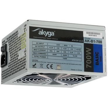 Akyga Basic Series AK-B1-700 strømforsyning - 700W - ATX12V 2.31 - Grå