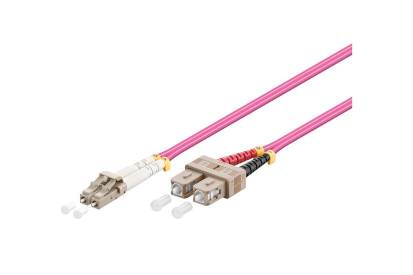 Alcasa LC/SC, 10m InfiniBand og fiberoptisk kabel Violet