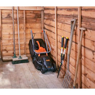 BLACK + DECKER Lawnmower BEMW351, 32cmÃÂ (black / orange, 1,000 watts)